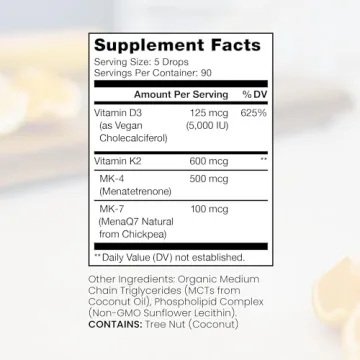 Pure TheraPro Rx Vegan Vitamin D3 + K2 Supplement