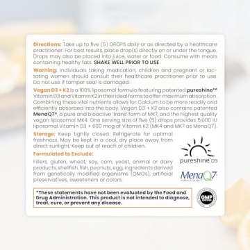 Pure TheraPro Rx Vegan Vitamin D3 + K2 Supplement