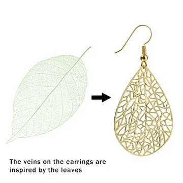 Elegant Teardrop Earrings for Women in 14K Gold