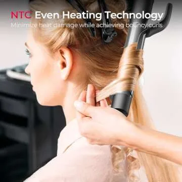 TYMO Curling Iron Set - 3 in 1 Ceramic Hair Curler 1/2, 1, 1 1/2 Inch, Professional Ionic Curling Wand for Travel, Fast Heating, 5 Temps & Dual Voltage for Shiny Defined Curls to Beach Waves