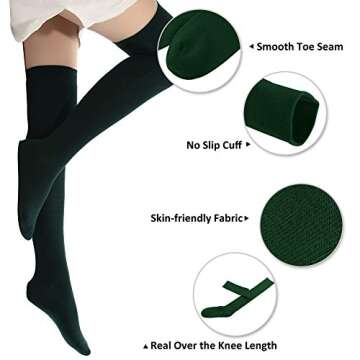 MK MEIKAN Thigh High Socks - Forest Green Fashion Statement