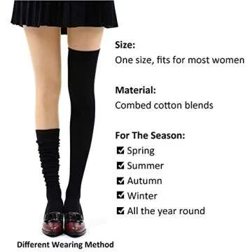 MK MEIKAN Thigh High Socks - Forest Green Fashion Statement