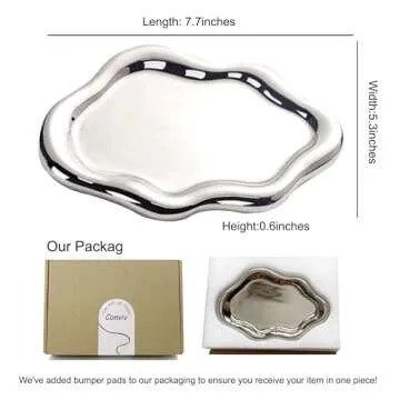 Conviv Ceramic Jewelry Tray - Stylish Trinket Dish for Every Occasion, Perfect Gift for Women