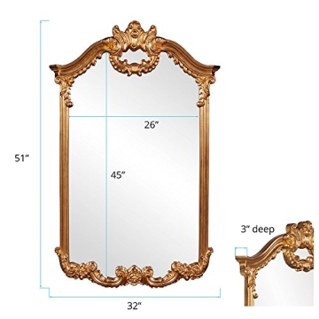 Howard Elliott Roman Mirror - Bright Gold Elegance