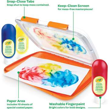 Crayola Finger Paint Station for Toddlers and Kids