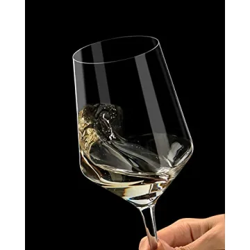 Hand Blown Red Wine Glasses Set of 4 - 15 oz