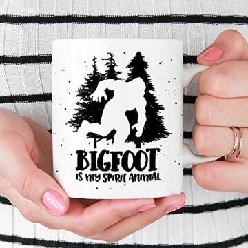 Bigfoot is My Spirit Animal Coffee Mug - 11oz Adventure Cup for Nature Lovers