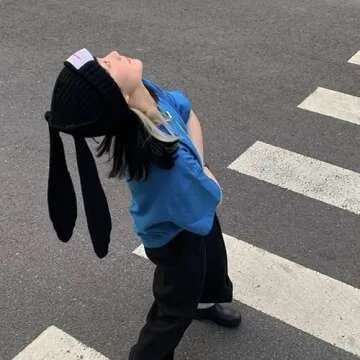 Knit Beanie Hats Cute Bunny Long Ears for Winter Wear