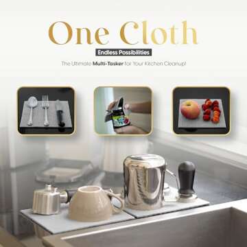 Luxury Lineup Swedish Dishcloths – Eco-Friendly 6 Pack for Kitchen Cleaning