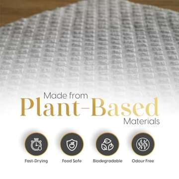 Luxury Swedish Dishcloths 6 Pack, Eco-Friendly Cleaning Towels