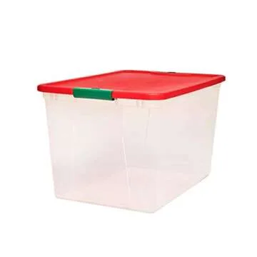HOMZ 64 Quart Clear Storage Bins - Eco-Friendly and Sturdy