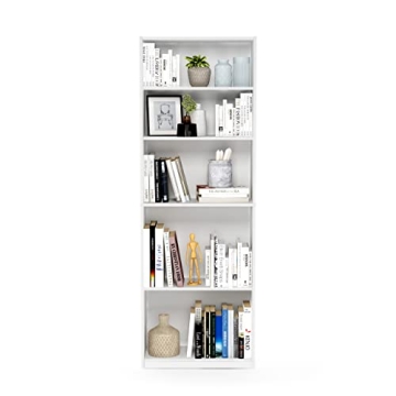 FURINNO JAYA 5-Shelf Bookcase - Stylish & Affordable Storage