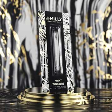 By MILLY Pointed Tweezers - Precision Hair Removal Tool for All