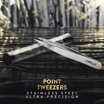 By MILLY Pointed Tweezers | Precision Hair Removal Tool