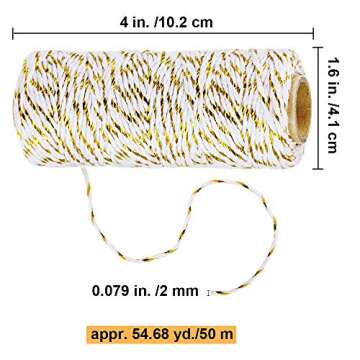 9 Rolls 9 Color 495 Yard Holiday Bakers Twine Strings Bulk Decorative Christmas Twine Gift Hanging C...