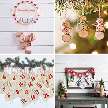 9 Rolls 9 Color 495 Yard Holiday Bakers Twine Strings Bulk Decorative Christmas Twine Gift Hanging Cotton String Packing Trim Cord Colored Rope Natural Jute Twine Rustic Hemp Cord for Gift Wrapping