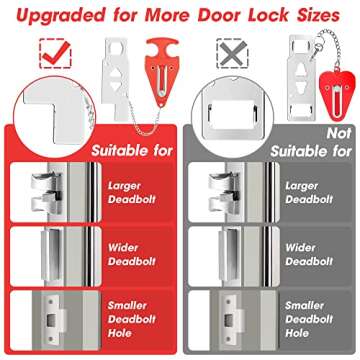 Upgrade Portable Door Lock Home Security Door Locks Travel Lockdown Locks for Additional Safety and ...