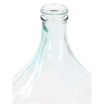 Deco 79 Recycled Glass Handmade Decorative Vase Spanish Bottle Centerpiece Vase, Flower Vase for Home Decoration 11" x 11" x 17", Blue