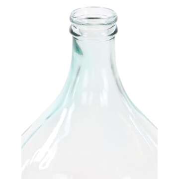 Deco 79 Recycled Glass Handmade Decorative Vase Spanish Bottle Centerpiece Vase, Flower Vase for Home Decoration 11" x 11" x 17", Blue