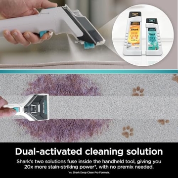Shark Portable Carpet & Upholstery Cleaner, StainStriker with Spot, Stain, & Odor Eliminator, 3 Attachments, Perfect for Pets, Carpet, Area Rugs, Couches, Upholstery, Cars & More, White, PX201