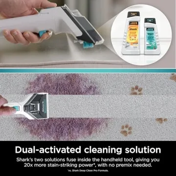 Shark Portable Carpet & Upholstery Cleaner, StainStriker with Spot, Stain, & Odor Eliminator, 3 Attachments, Perfect for Pets, Carpet, Area Rugs, Couches, Upholstery, Cars & More, White, PX201