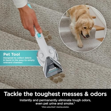 Shark Portable Carpet & Upholstery Cleaner, StainStriker with Spot, Stain, & Odor Eliminator, 3 Attachments, Perfect for Pets, Carpet, Area Rugs, Couches, Upholstery, Cars & More, White, PX201