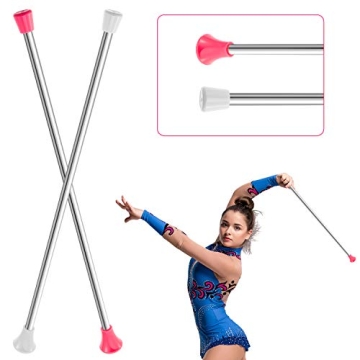 2 Pieces Twirling Batons Unisex Kids' Gymnastics Twirling Baton Dance Baton for Talent Shows, Artist...