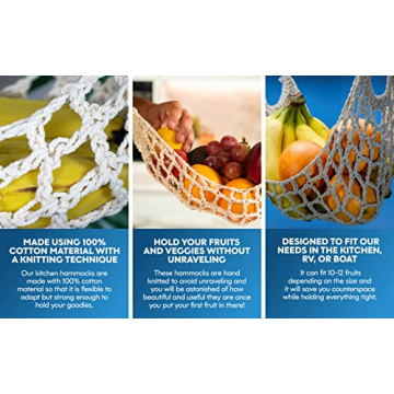 Stylish Macrame Fruit Hammock for Kitchen and RV