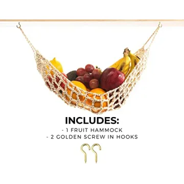 Stylish Macrame Fruit Hammock for Kitchen and RV