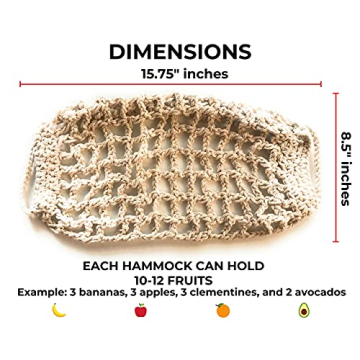 Stylish Macrame Fruit Hammock for Kitchen and RV