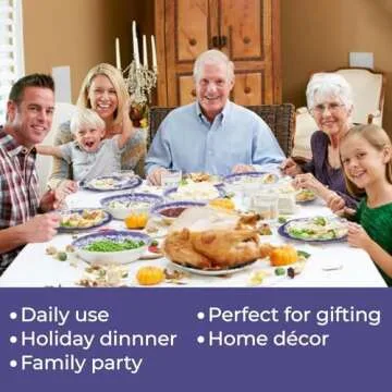 TUDOR ROYAL 12-Piece Round Porcelain Dinnerware Set, Service for 4 - Aster GREEN Design, Multicolor Floral, Plates Bowls Mugs Dishes, Premium Quality Tableware, Unique Pattern, Glossy