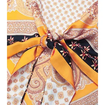 Vibrant Paisley Crop Top with Tie Back and Hanky Hem