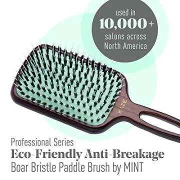 Transform Your Hair Care with MINT's Eco-Friendly Paddle Brush | Luxury Detangling for All Hair Type...