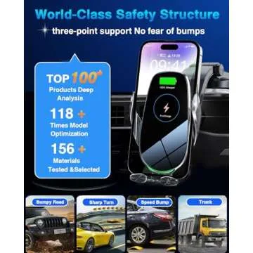Memofo 15W Wireless Car Charger for iPhones and Samsung Phones
