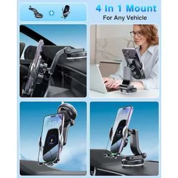 Memofo 15W Wireless Car Charger for iPhones and Samsung Phones