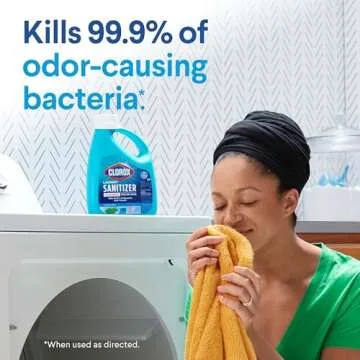 Clorox Laundry Sanitizer, Kills 99.9% of Odor-Causing Bacteria on Laundry, 80 Fl Oz, Pack of 2