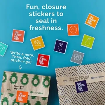 Eco-Friendly Lunchskins Compostable Sandwich Bags - 50 Count