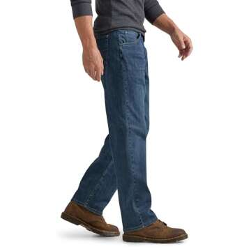 Wrangler Authentics Men's Classic 5-Pocket Relaxed Fit Flex Jean Slate Flex 34W x 32L