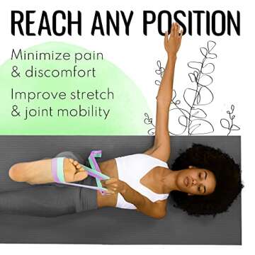 [NEW 2023] TECEUM Yoga Strap – Cotton – 6 ft 8 ft 10 ft (15+ colors) – Adjustable Non-Slip Belt for Daily Yoga Practice, Pilates, Stretching, Physical Therapy, Fitness & Home Workout – For All Levels