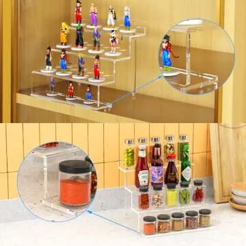 NIUBEE Acrylic Riser Display Shelf for Collectibles and More