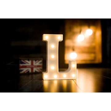 Foaky LED Letter Lights Sign Marquee Light Up Letters Sign for Night Light Wedding/Birthday Party Ba...