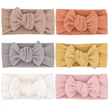 UeeSum Baby Girls Headbands with Bows: Soft, Adjustable & Colorful Hair Accessories