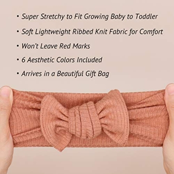 UeeSum Baby Girls Adjustable Headbands - Soft & Colorful