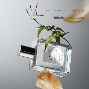 philosophy pure grace eau de parfum - crisp & clean women's perfume - with notes of water lily, leafy greens & musk - long lasting fragrance - 2 fl oz