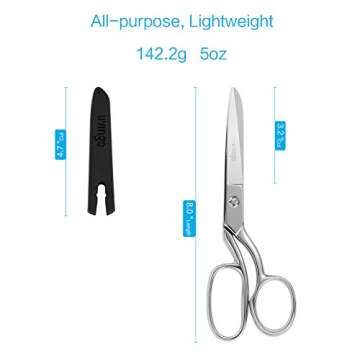 LIVINGO 8" Professional Heavy Duty Tailor Fabric Scissors, Dressmaker Sewing Classic Stainless Steel...