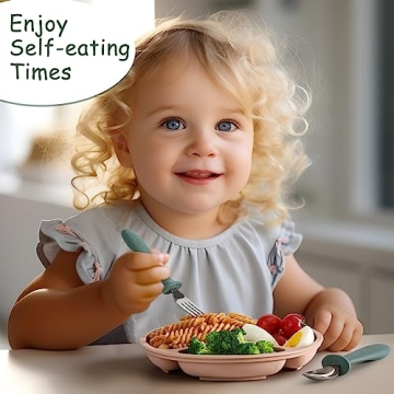 VITEVER 6 Pieces Toddler Utensils Set for Safe Self-Feeding