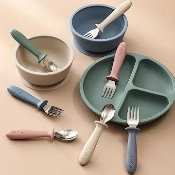 VITEVER 6 Pieces Toddler Utensils Set for Safe Self-Feeding