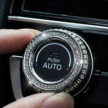 TopDall Climate Control Button Bling Crystal Accessory Interior Cover Compatible for Honda Civic