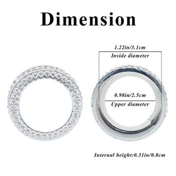 TopDall Climate Control Button Bling Crystal Accessory Interior Cover Compatible for Honda Civic