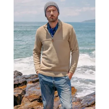 Men's Pullover Quarter Zip Sweater for Stylish Comfort